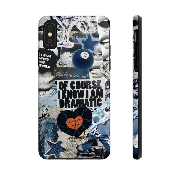 Blue Coquette 2 Ball Collage Tough iPhone Case