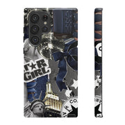 Star Girl Blue Collage Tough Samsung Cases