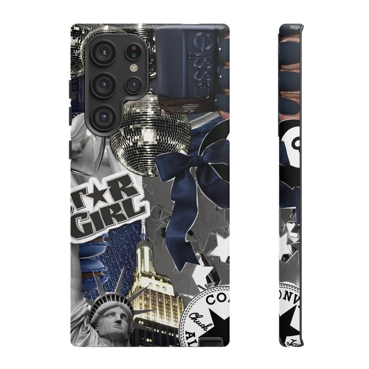 Star Girl Blue Collage Tough Samsung Cases