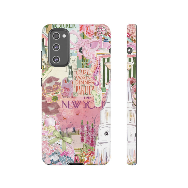 New York Pink Collage Samsung Cases