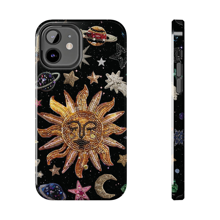 Sun Moon Star Faux Celestial Tough iPhone Case