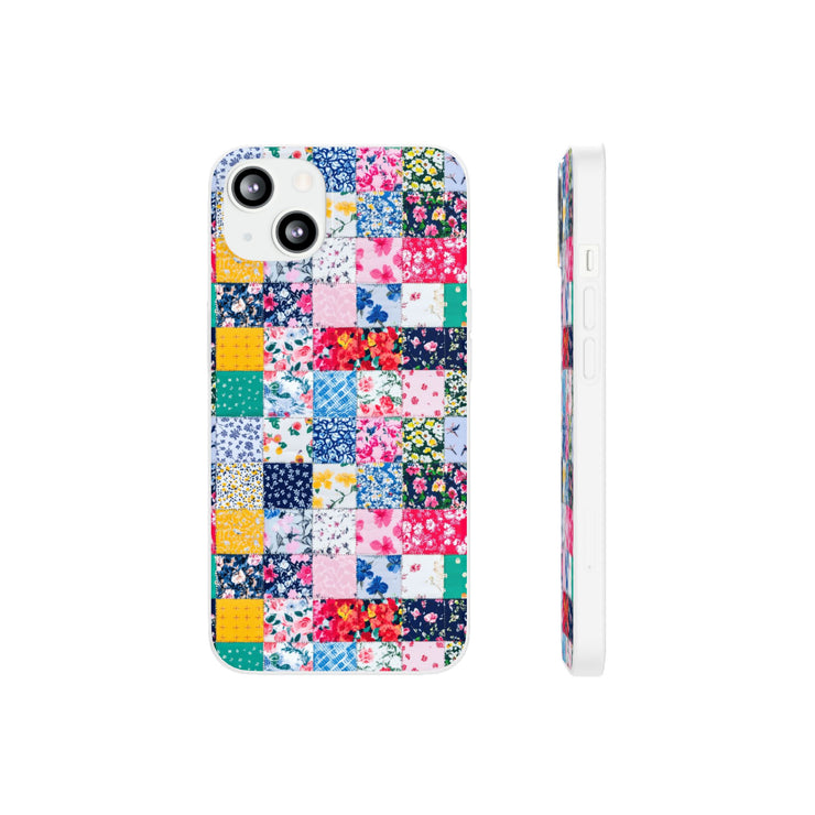 Collage Florals Stamps Flexi iPhone Cases