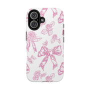 Pink Valentine Toile De Jouy Tough iPhone Case