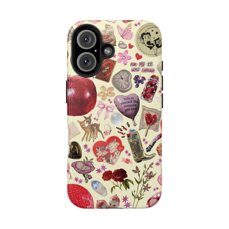 Cool Coquette Collage Tough iPhone Case