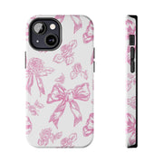 Pink Valentine Toile De Jouy Tough iPhone Case