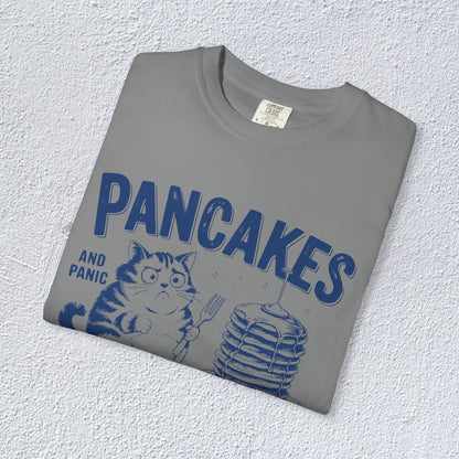 Pancakes and Panic Attacks T-Shirt, Mental Health Graphic Tee, Gift for Introverts