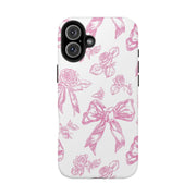 Pink Valentine Toile De Jouy Tough iPhone Case