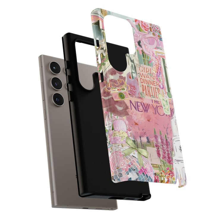 New York Pink Collage Samsung Cases