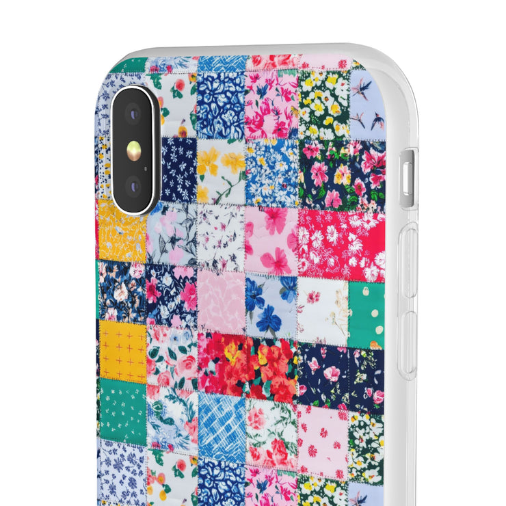 Collage Florals Stamps Flexi iPhone Cases