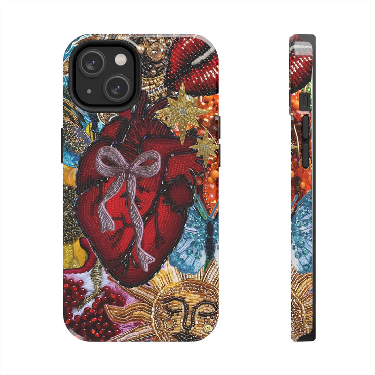 Vintage Heart Mosaic Collage iPhone Case