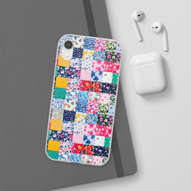 Collage Florals Stamps Flexi iPhone Cases