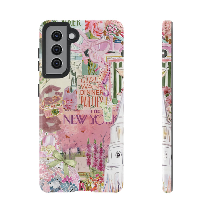 New York Pink Collage Samsung Cases