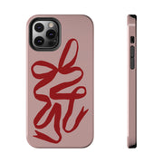 Valentine Ribbon Tough iPhone Case