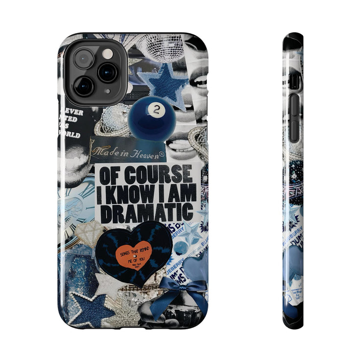 Blue Coquette 2 Ball Collage Tough iPhone Case