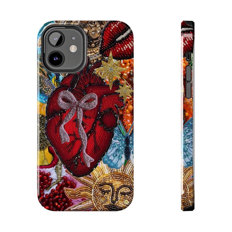 Vintage Heart Mosaic Collage iPhone Case