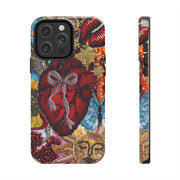 Vintage Heart Mosaic Collage iPhone Case