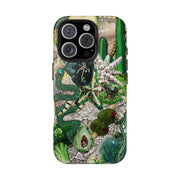 Green Vintage Mosaic Collage iPhone Case