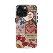 Cinnemon Girl Coquette Cherry With Bow Tough iPhone Case