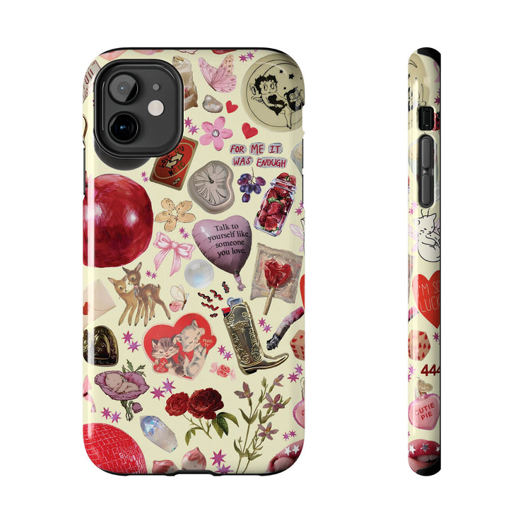 Cool Coquette Collage Tough iPhone Case