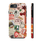 Collage Coquette Cherry Tough iPhone Case