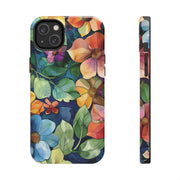 Floral Stained Glass Effect Tough iPhone Case