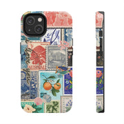 Vintage European Stamps Tough iPhone Case