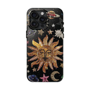 Sun Moon Star Faux Celestial Tough iPhone Case