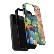 Floral Stained Glass Effect Tough iPhone Case