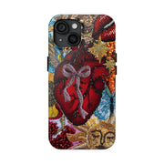 Vintage Heart Mosaic Collage iPhone Case