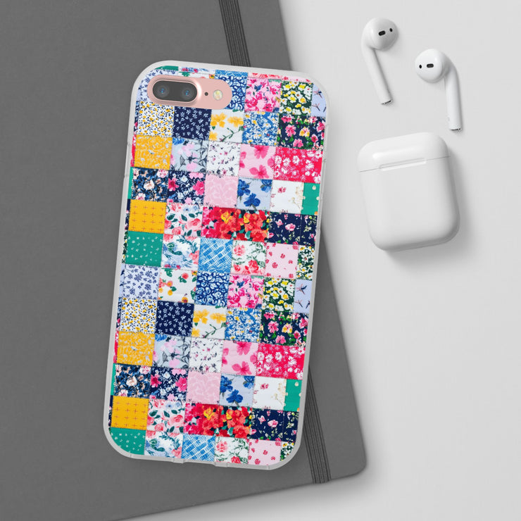 Collage Florals Stamps Flexi iPhone Cases