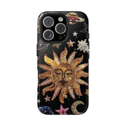 Sun Moon Star Faux Celestial Tough iPhone Case