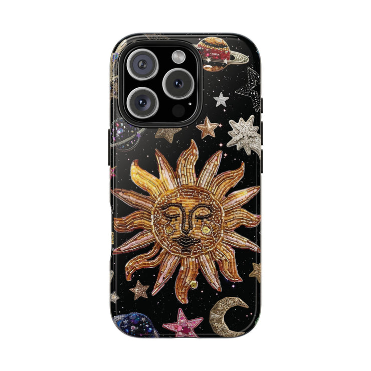 Sun Moon Star Faux Celestial Tough iPhone Case