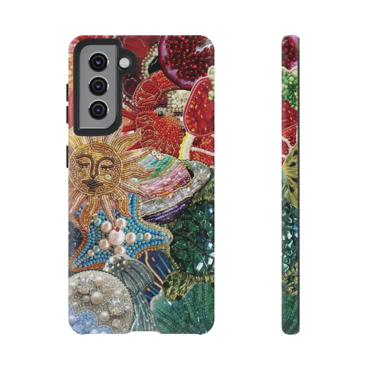 Vintage Mosaic Sun Samsung Cases