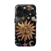 Sun Moon Star Faux Celestial Tough iPhone Case