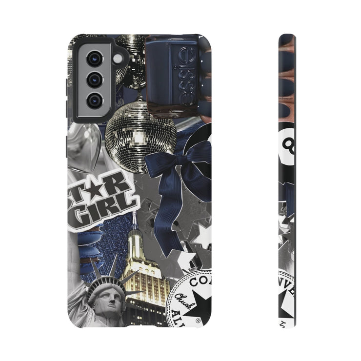 Star Girl Blue Collage Tough Samsung Cases