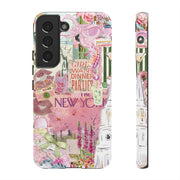 New York Pink Collage Samsung Cases