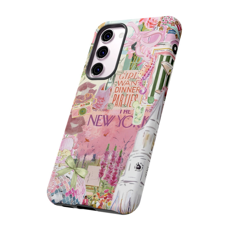 New York Pink Collage Samsung Cases