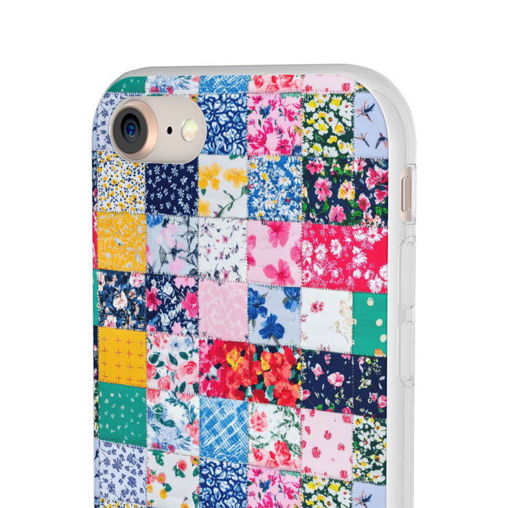 Collage Florals Stamps Flexi iPhone Cases