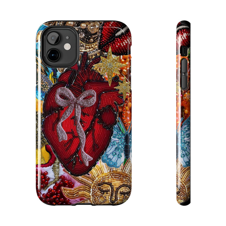 Vintage Heart Mosaic Collage iPhone Case