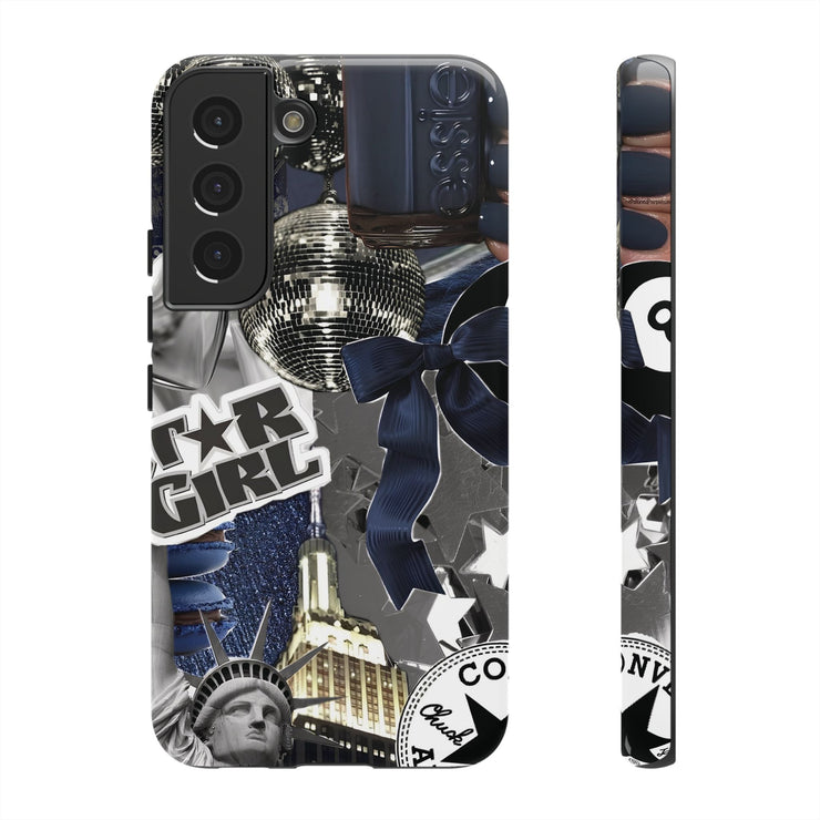 Star Girl Blue Collage Tough Samsung Cases