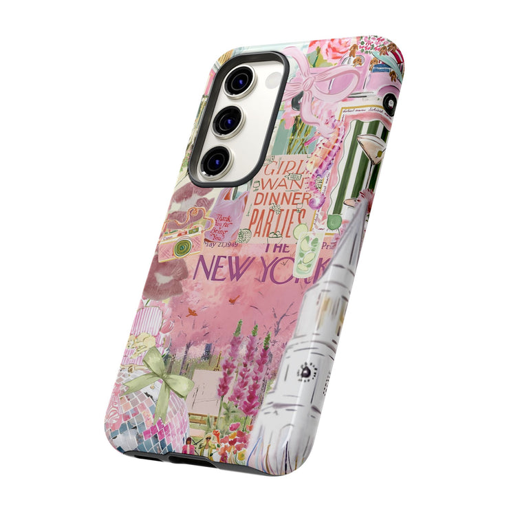 New York Pink Collage Samsung Cases