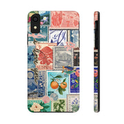 Vintage European Stamps Tough iPhone Case