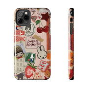 Collage Coquette Cherry Tough iPhone Case