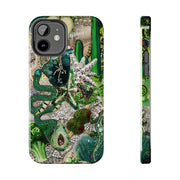 Green Vintage Mosaic Collage iPhone Case