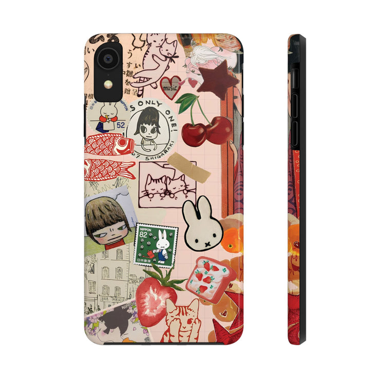 Collage Coquette Cherry Tough iPhone Case