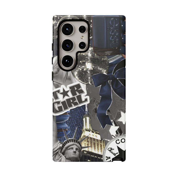 Star Girl Blue Collage Tough Samsung Cases