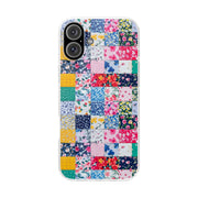 Collage Florals Stamps Flexi iPhone Cases