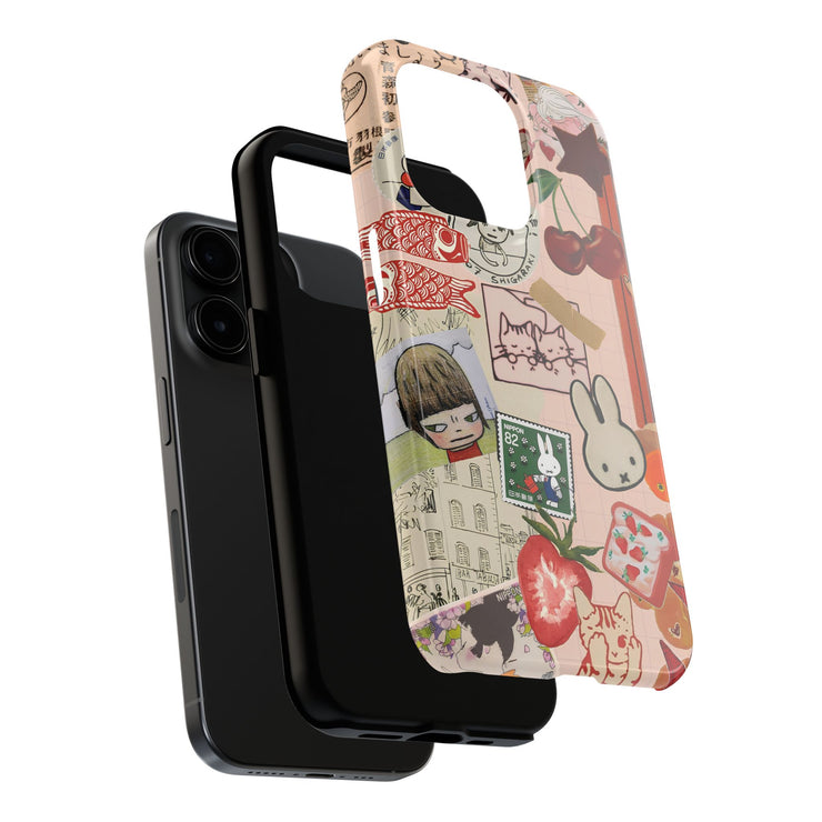 Collage Coquette Cherry Tough iPhone Case