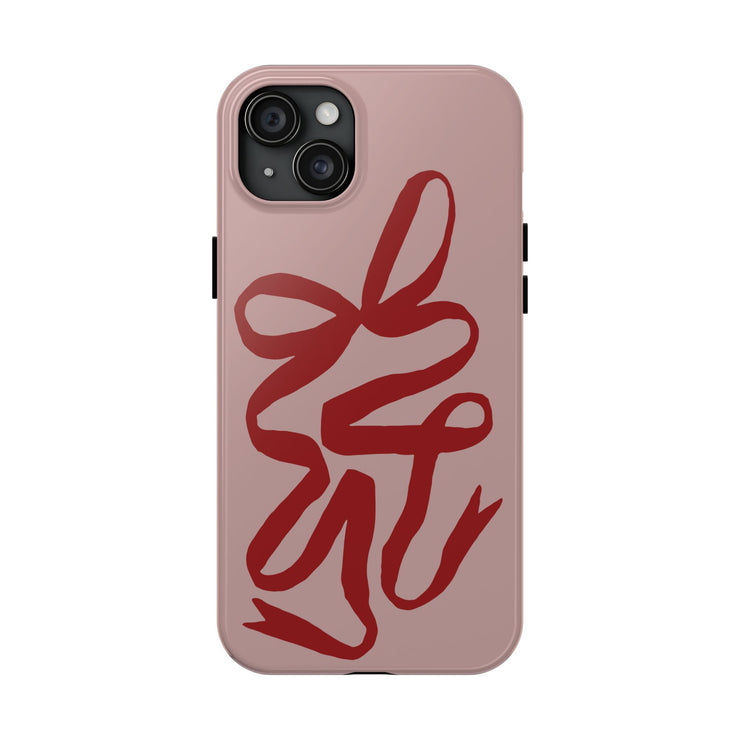 Valentine Ribbon Tough iPhone Case