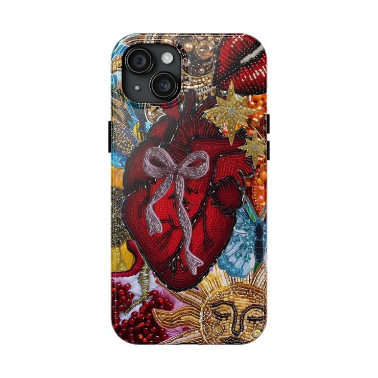 Vintage Heart Mosaic Collage iPhone Case